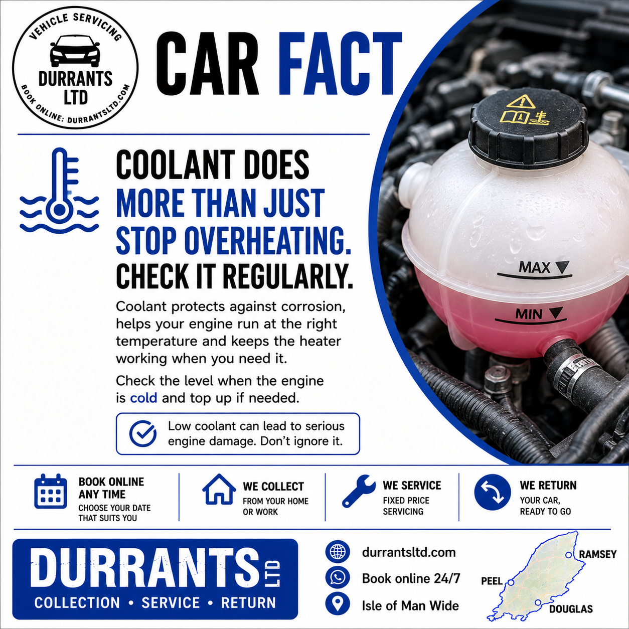 Durrants car fact about engine coolant